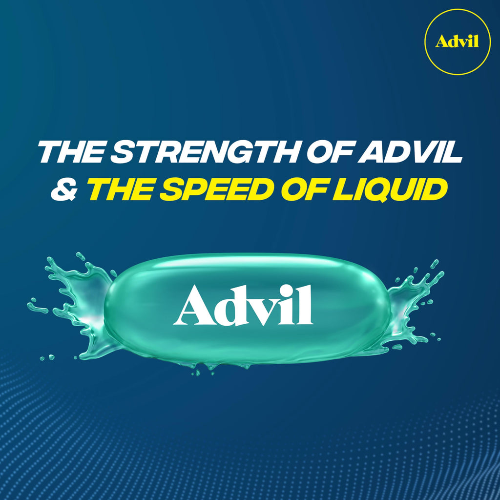 Advil Liqui-Gels Pain Reliever and Fever Reducer, Pain Medicine for Adults with Ibuprofen 200mg for Headache, Backache, Menstrual Pain and Joint Pain Relief - 50x2 Liquid Filled Capsules AdvilBuy Supplements Australia