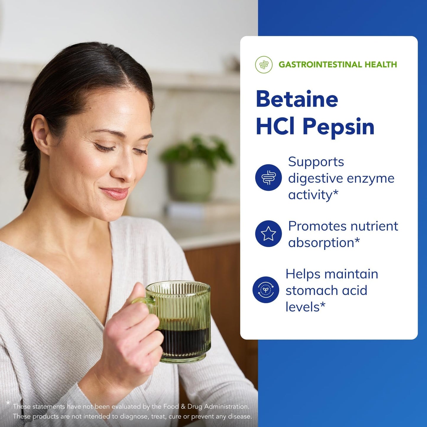 Pure Encapsulations Betaine HCl Pepsin - Digestive Enzymes Supplement for Digestion Aid & Support, Stomach Acid & Nutrient Absorption*
