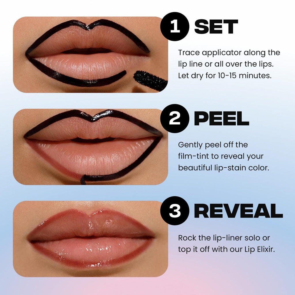 Sacheu Lip Liner STAY-N Peel Off Lip Stain — Long Lasting Waterproof Lip Tint with Hyaluronic Acid & Vitamin E — Transfer Proof Matte Finish, Vegan & Cruelty-Free (p-INKED) SacheuBuy Supplements Australia