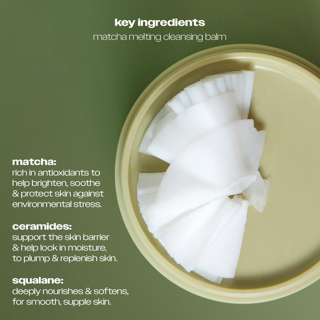 ICONIC LONDON Underglow Matcha Melting Cleansing Balm | Makeup Remover with Squalane & Ceramides for Softer, Plumper Skin | Vegan, 1.41 oz ICONIC LONDON buy supplements Au