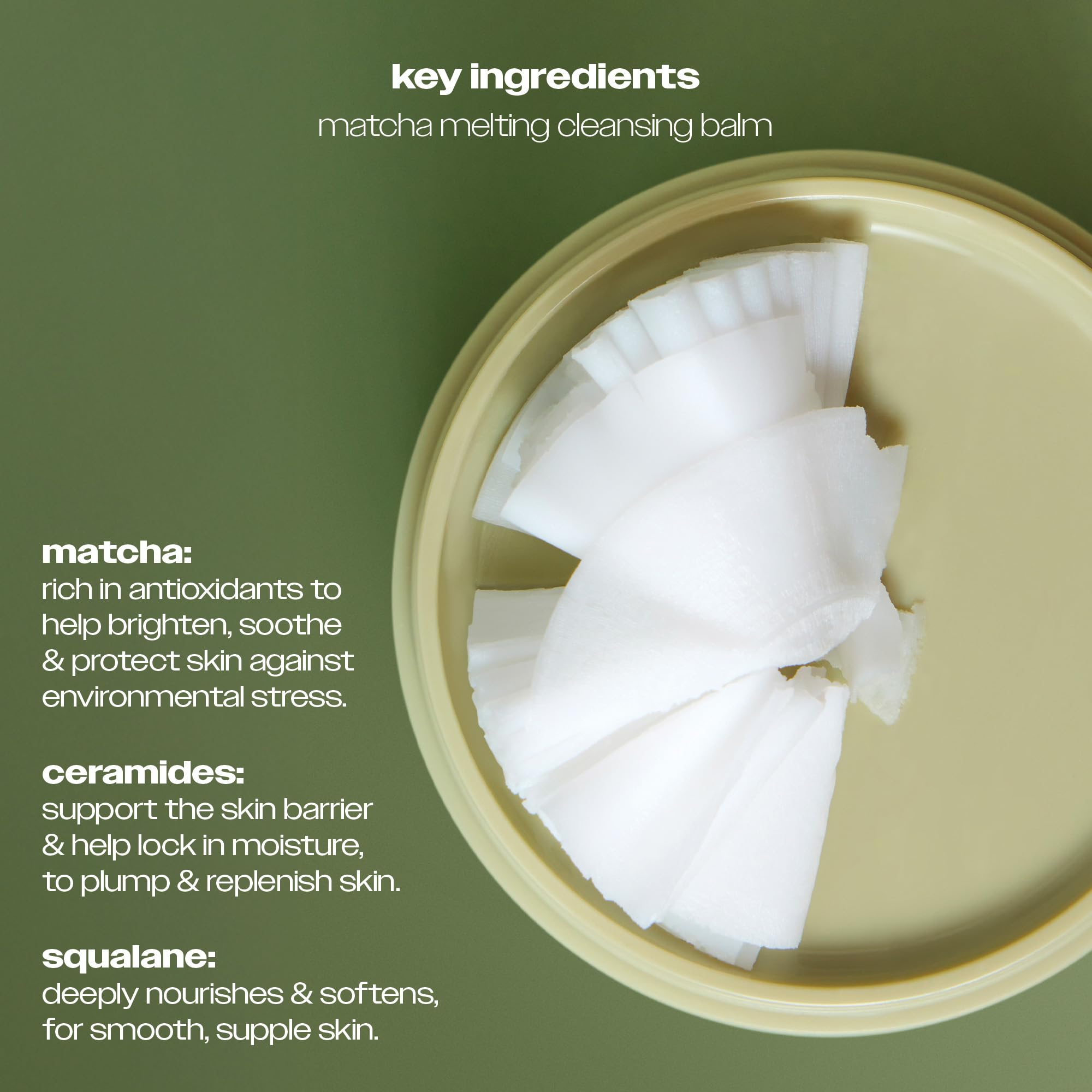 ICONIC LONDON Underglow Matcha Melting Cleansing Balm | Makeup Remover with Squalane & Ceramides for Softer, Plumper Skin | Vegan, 1.41 oz ICONIC LONDON buy supplements Au