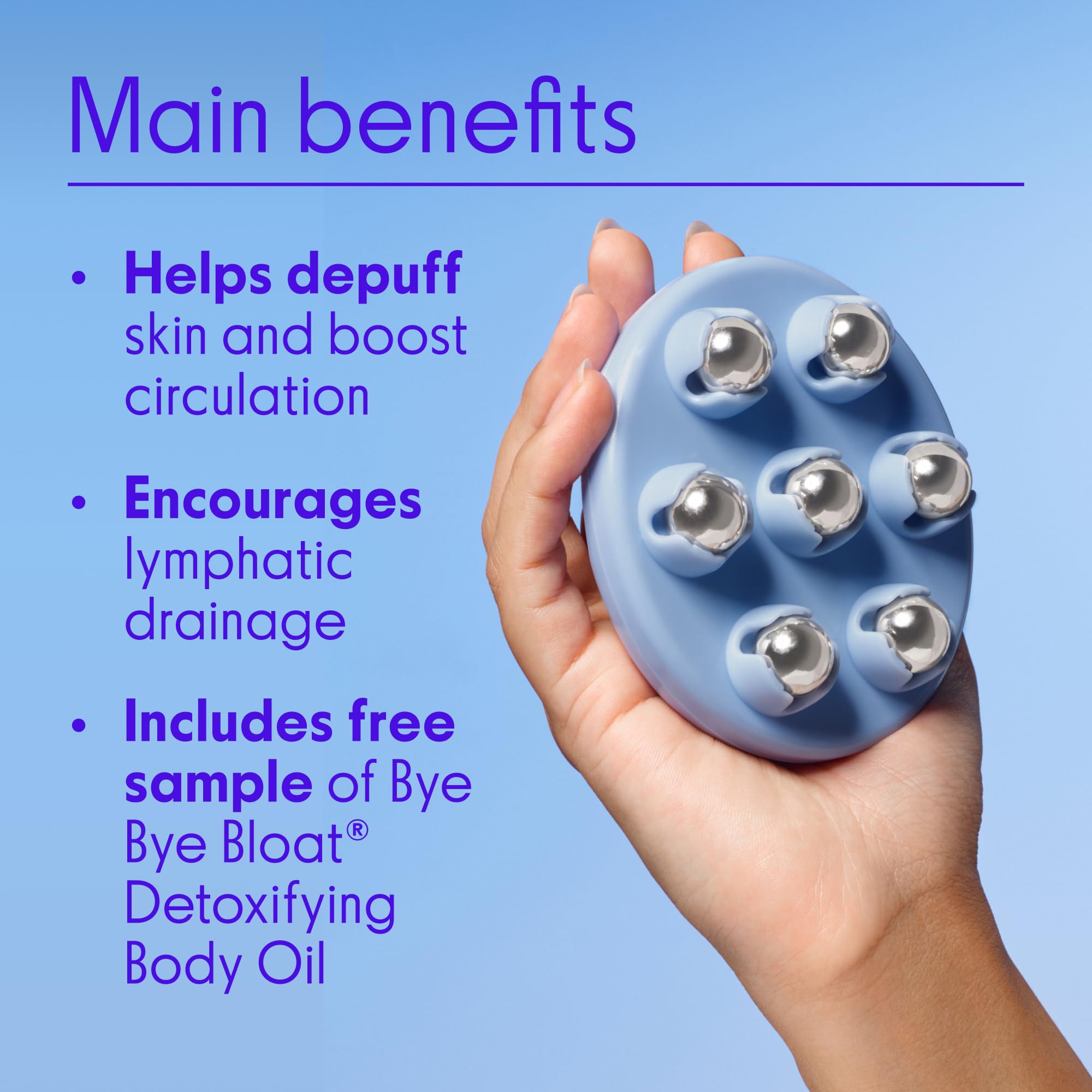 Love Wellness Bye Bye Bloat Lymphatic Massage Roller | Handheld Massager and Body Sculpting Tool | Supports Lymphatic Drainage, Bloating Relief, Skin Hydration & Boost Circulation | 1 Count Love Wellness buy supplements Au