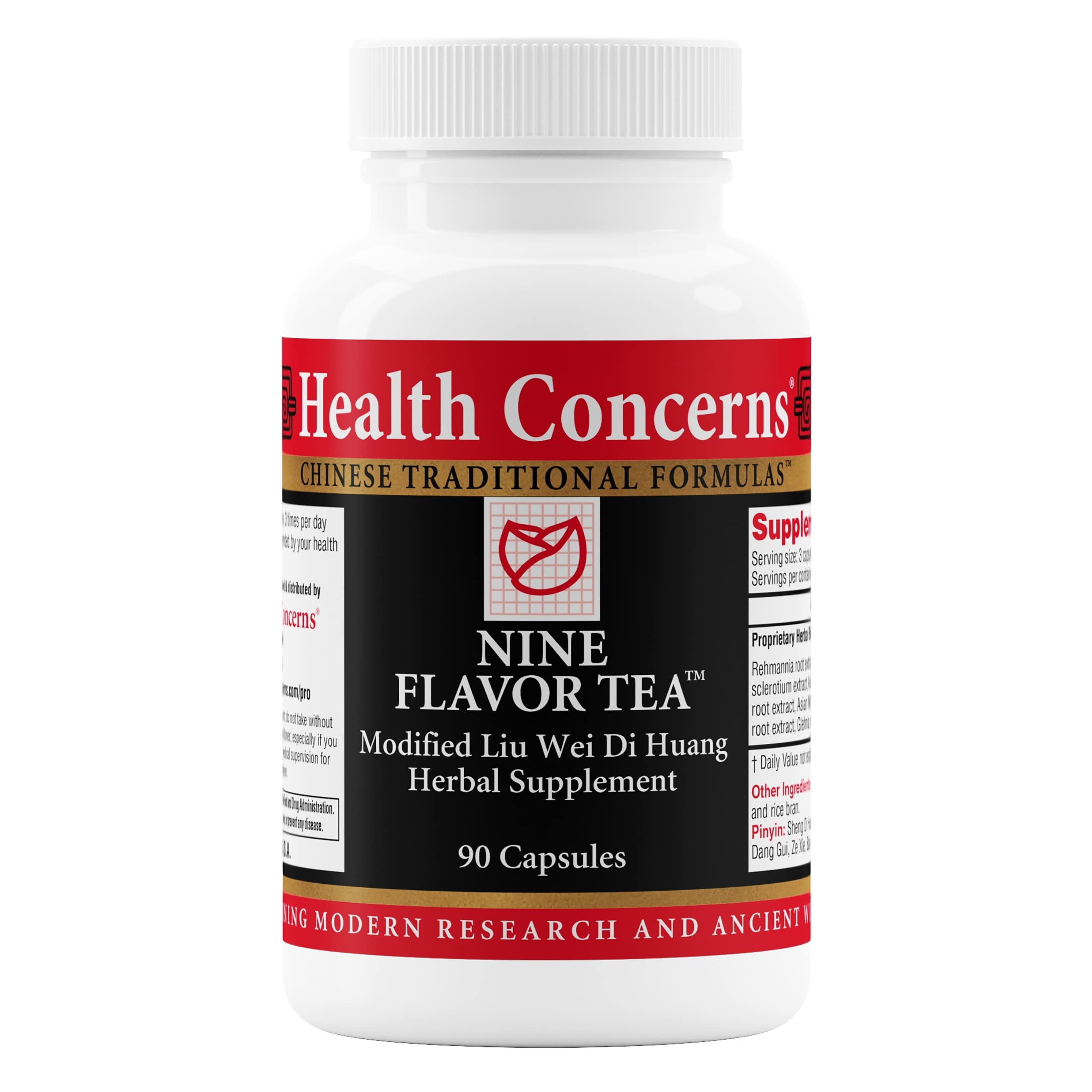 Health Concerns Nine Flavor Tea – Immune Support, Kidney Support & Lymphatic Health – Chinese Herbal Supplement for Oral Health, Night Sweats, Blurred Vision – 90 Capsules Health ConcernsBuy Supplements Australia