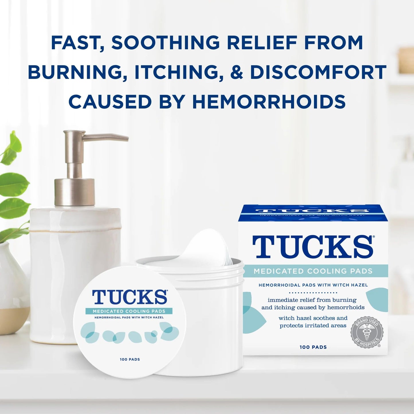 TUCKS Medicated Cooling Pads, 200 Count - Witch Hazel Pads for Sensitive Areas, Cleanse and Protect from Irritation TUCKSBuy Supplements Australia