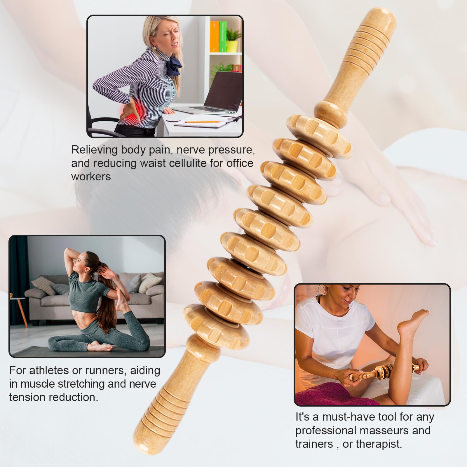 KintKita Wood Therapy Massage Tools,Wooden Massager Stick Roller Lymphatic Drainage Tool,Maderoterapia Kit Self Massage Roller Tool for Cellulite Reduction,Muscle Tension and Body Shaping,Contouring KintKita buy supplements Au