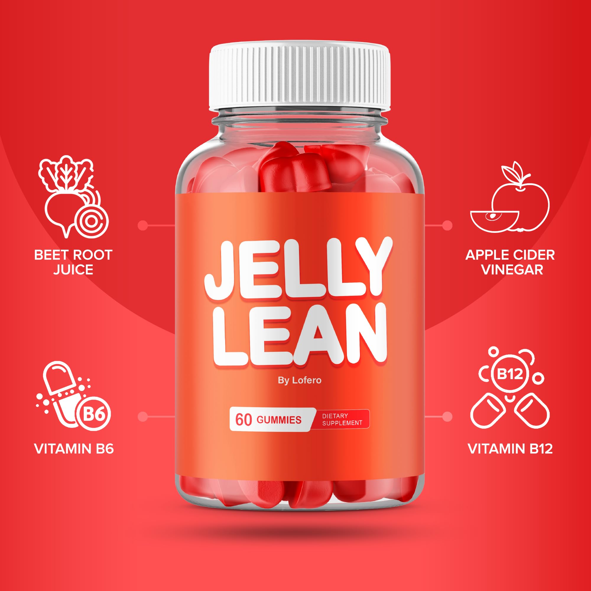 (2 Pack) Jelly Lean Gummies, JellyLean Gummys Loss Support Formula, Premium All-Natural Ingredients Advanced Maximum Strength for Overall Health & Wellness Supplement