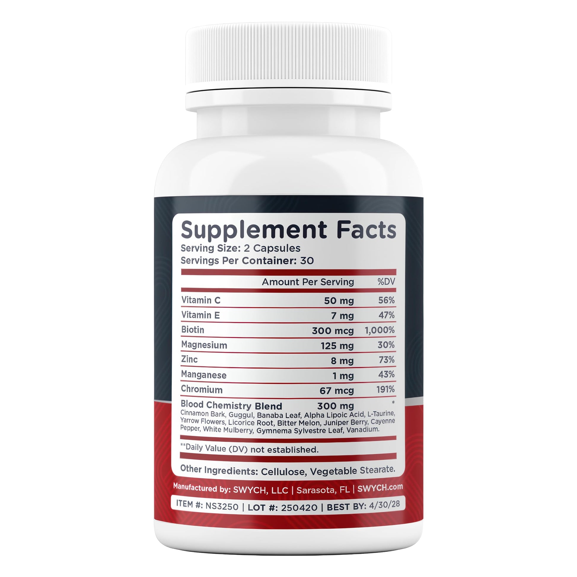 Blood Balance Supplement for Healthy Blood Support, Circulation, Metabolism & Vitality | Energy Formula with Premium Ingredients | Holistic Products to Support Cardiovascular Function – 60 Capsules SWYCH buy supplements Au
