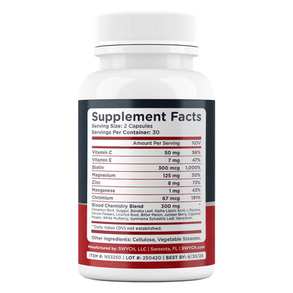 Blood Balance Supplement for Healthy Blood Support, Circulation, Metabolism & Vitality | Energy Formula with Premium Ingredients | Holistic Products to Support Cardiovascular Function – 60 Capsules SWYCH buy supplements Au