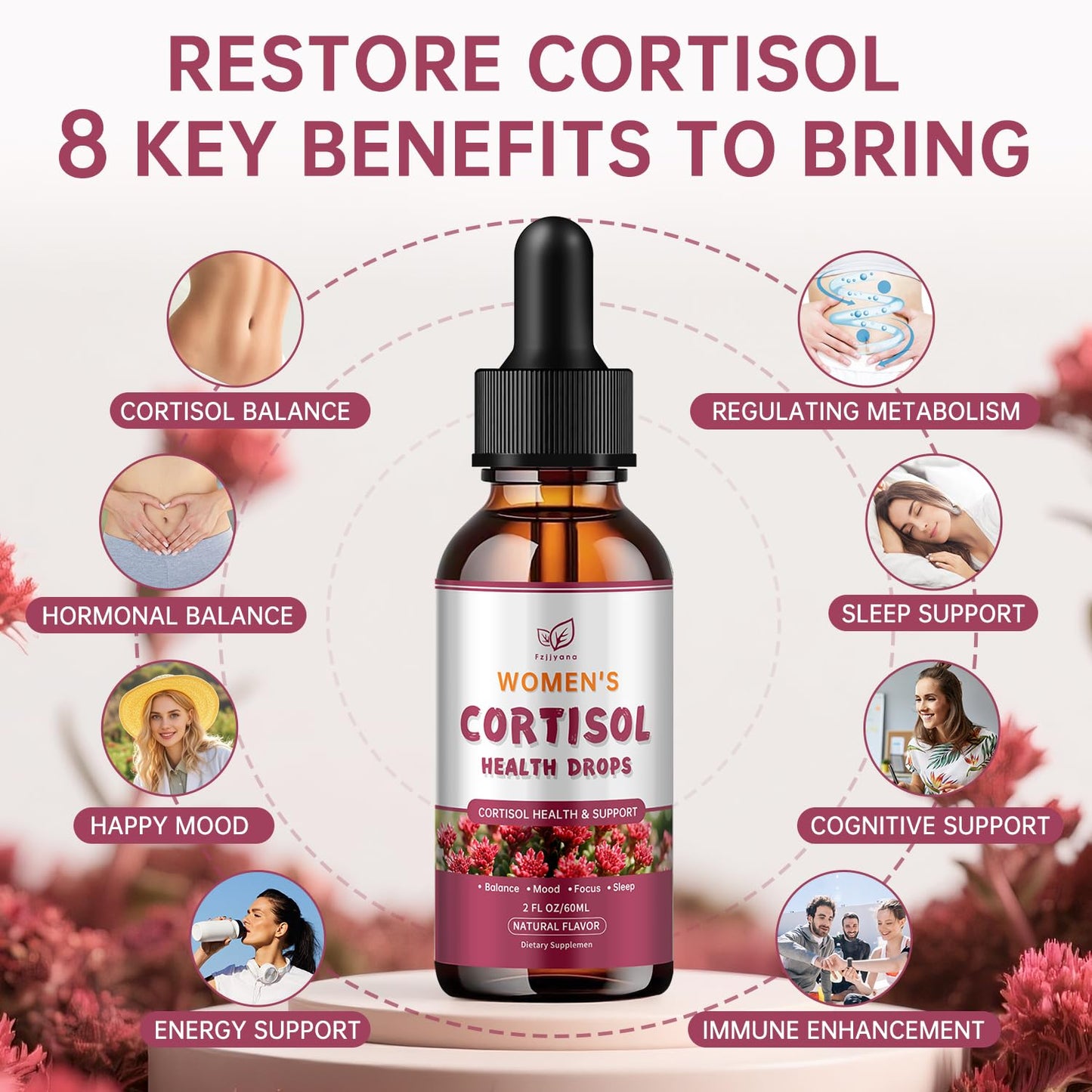 Cortisol Manager Liquid Drops, Cortisol Supplements for Women, with magnesium ashwagandha, rhodiola rosea,l-theanine,Phosphatidylserine-Promote Relaxation and Support Mood- 30 Day Vegan Supply Fzjjyana buy supplements Au