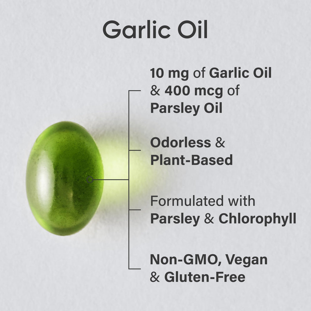 Sports Research® Odorless Garlic Oil Pills with Parsley & Chlorophyll - Vegan Certified · Non-GMO · Gluten Free - 150 Plantgel Capsules Sports Research buy supplements Au
