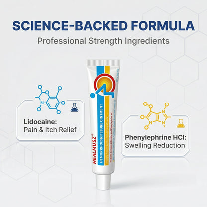 HEALMUSZ Hemorrhoid Fissure Ointment 1.5oz,Fast Relief for Pain, Swelling, Discomfort & Itching,Formulated with 4% Lidocaine and Phenylephrine HCI HEALMUSZBuy Supplements Australia