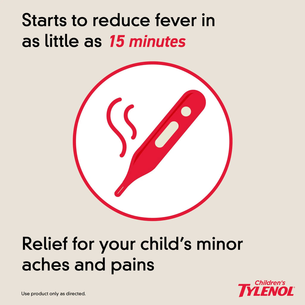Children's Tylenol Liquid Pain Relief & Fever Medicine, Oral Suspension, Dye-Free, Acetaminophen, No Aspirin, No Ibuprofen, No High Fructose Corn Syrup; Cherry Flavor, 8 fl. oz.; Pack of 1 TylenolBuy Supplements Australia