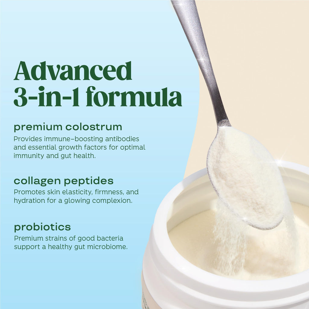 Bloom Nutrition Bovine Colostrum Powder with Vitamin B-12 for Gut Health, Immune Support, Hair Growth & Beauty Supplement | Unflavored, 25 Servings Bloom NutritionBuy Supplements Australia