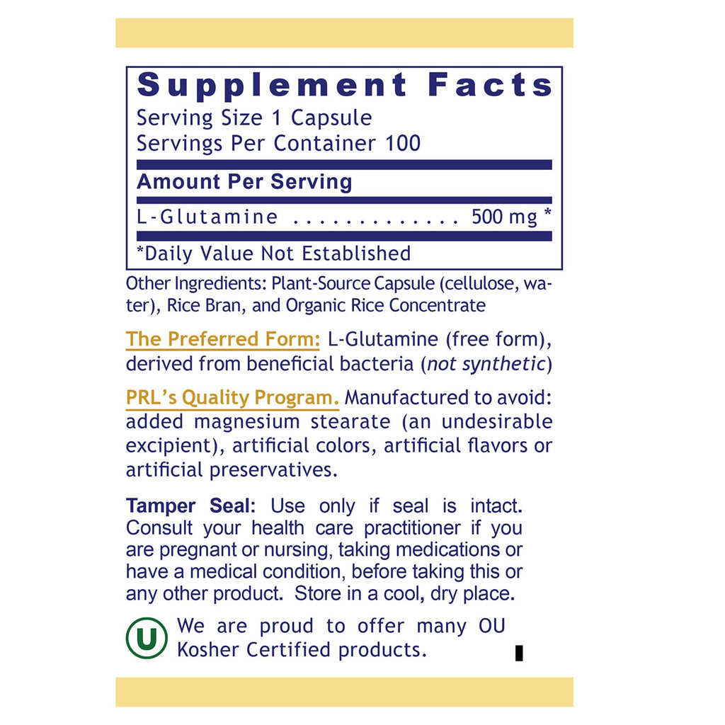 Premier Glutamine by Premier Research Labs --100 caps Premier Research LabsBuy Supplements Australia