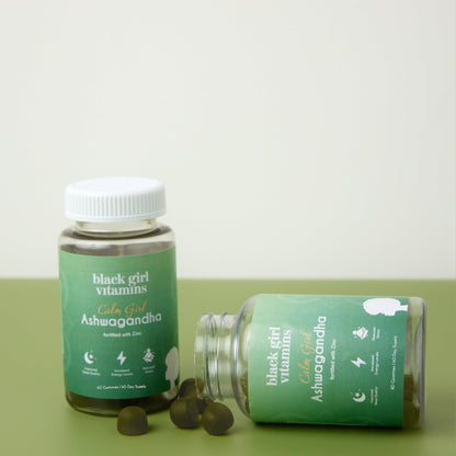 Black Girl Vitamins Calm Girl Ashwagandha + Zinc Gummies Stress Support, Promotes Relaxation & Mental Clarity, Supports Sleep & Immune Health