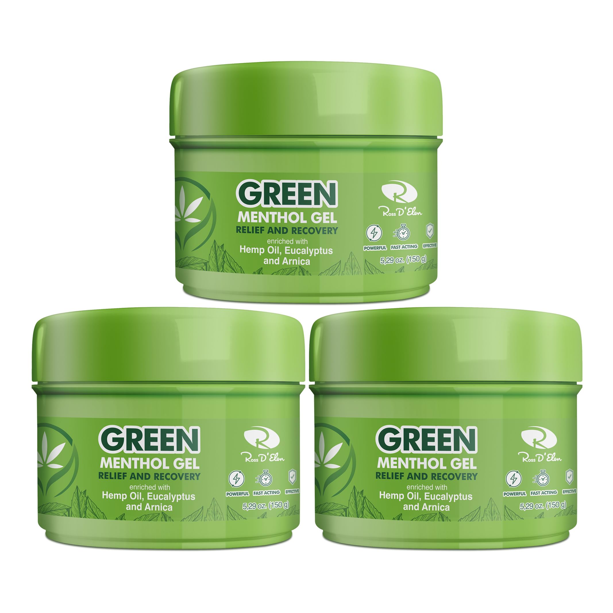 Ross D’Elen Green Menthol Gel Small - 3 Pack (3) ROSS D'ELENBuy Supplements Australia
