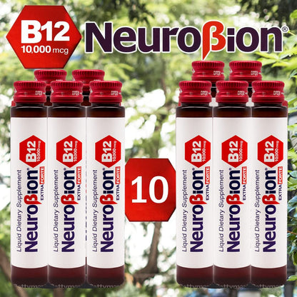 Neurobion Extra Forte B12 10,000 mcg Vials, Liquid - Extreme Powerful- 10 Vials per Box