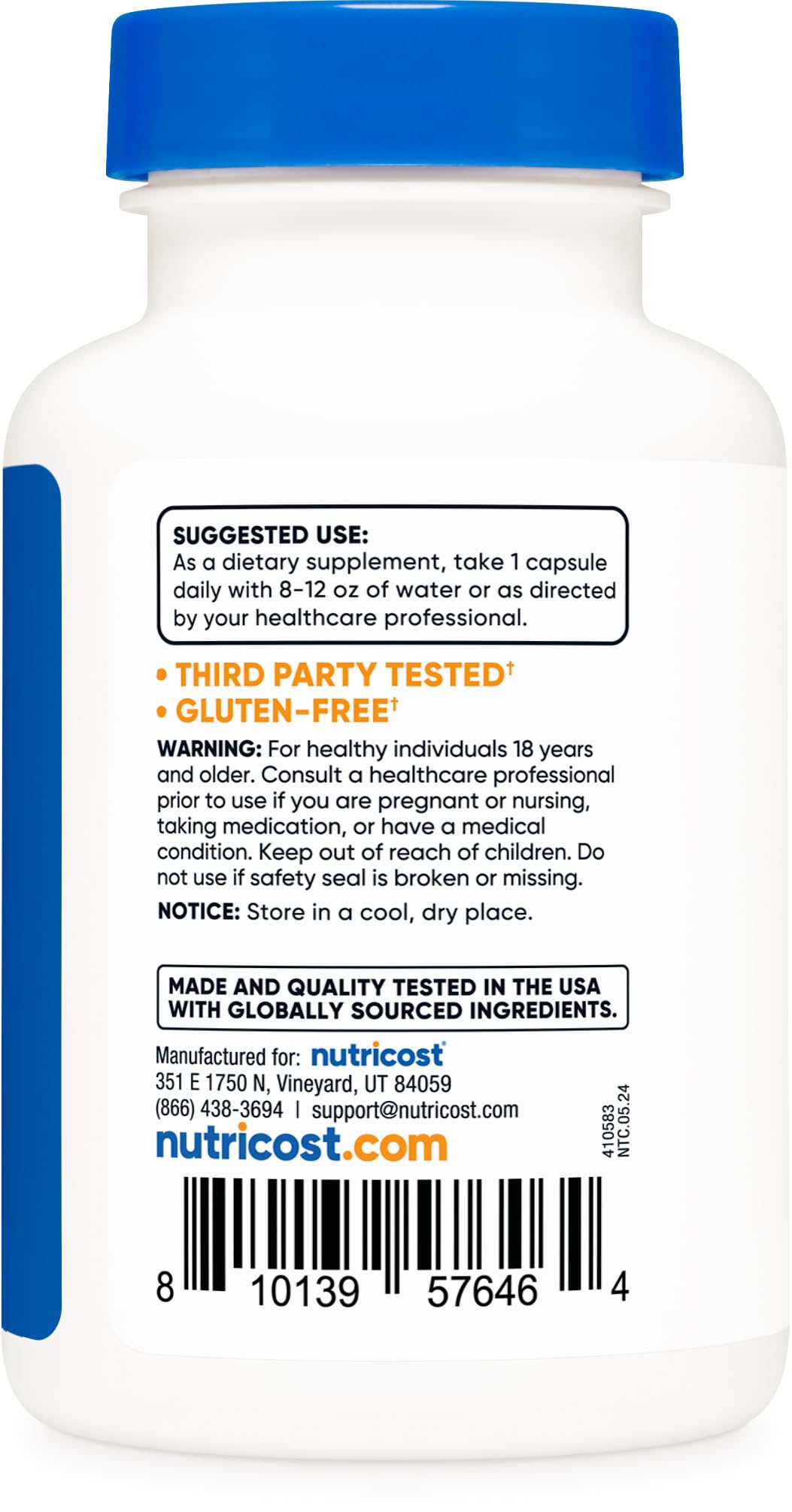 Nutricost Lithium Orotate (10mg) 120 Capsules - Vegan Lithium Supplement, GMO-Free, Gluten-Free