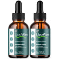 Two bottles of LipoWave dietary supplements on a white background