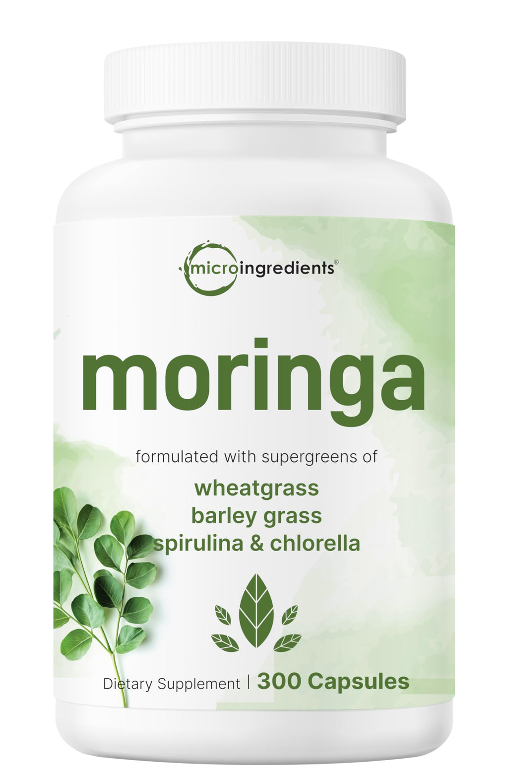Micro Ingredients Moringa Oleifera | 300 Capsules with Supergreens Blend of Wheatgrass, Barley Grass, Spirulina, & Chlorella | Antioxidant Supplement, Energy, & Immune Support | Non-GMO Micro IngredientsBuy Supplements Australia