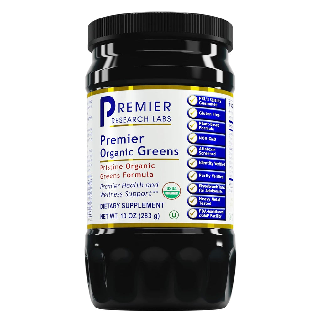 Premier Research Labs Premier Organic Greens - Super Greens Powder, Greens Superfood Powder for Drinks, Green Juice, Nutrition Support, Supergreens for Men & Women, Spinach, Alfalfa, Chlorella - 10 oz Premier Research LabsBuy Supplements Australia