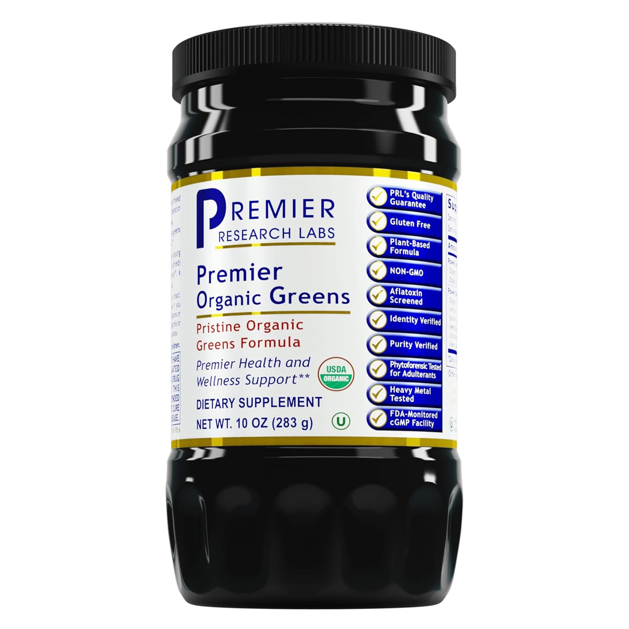 Premier Research Labs Premier Organic Greens - Super Greens Powder, Greens Superfood Powder for Drinks, Green Juice, Nutrition Support, Supergreens for Men & Women, Spinach, Alfalfa, Chlorella - 10 oz Premier Research LabsBuy Supplements Australia