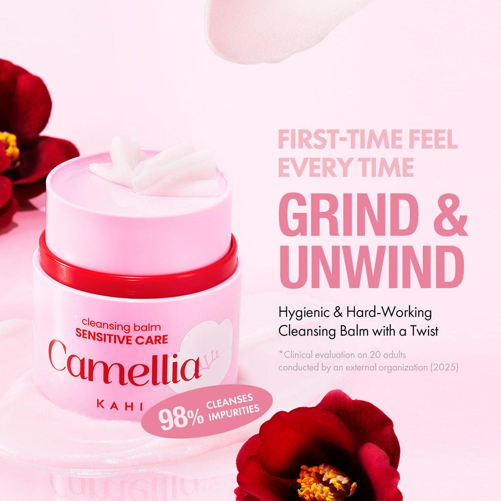KAHI Cleansing Balm Sensitive Care Camellia - Gentle Makeup Remover Balm with Camellia Seed Oil & Vitamin E - Korean Skincare with Only 10 Ingredients 1.69 oz KAHIBuy Supplements Australia