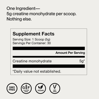 Momentous Creatine Monohydrate Powder - Creatine Powder - Supports Strength, Lean Muscle, & Recovery for Men & Women - NSF Certified for Sport - 5 g per Serving - 30 Servings
