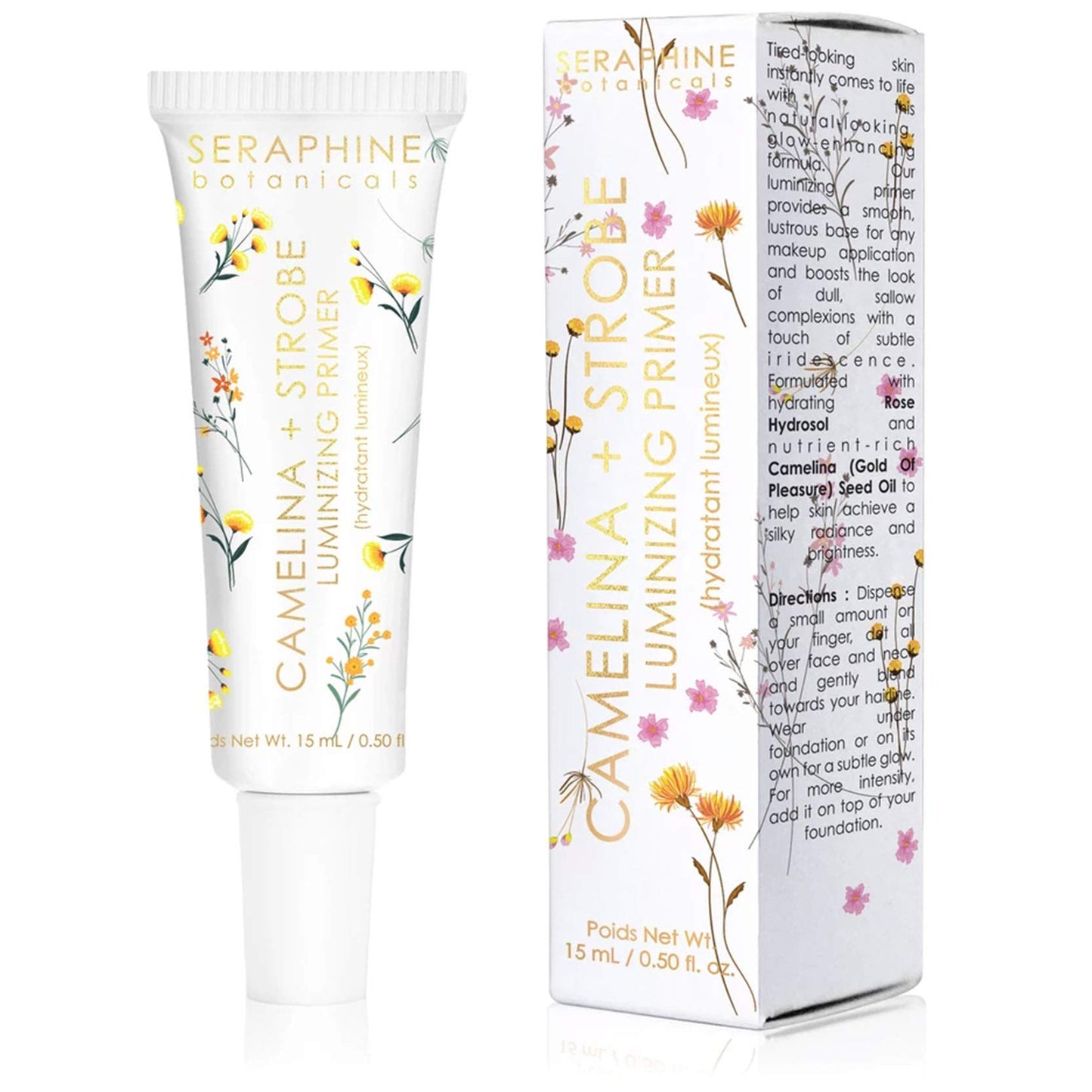 Seraphine Botanicals Camelina + Strobe - Luminizing Primer Glow-Enhancing Formula 15 ml/ 0.50 oz Seraphine BotanicalsBuy Supplements Australia