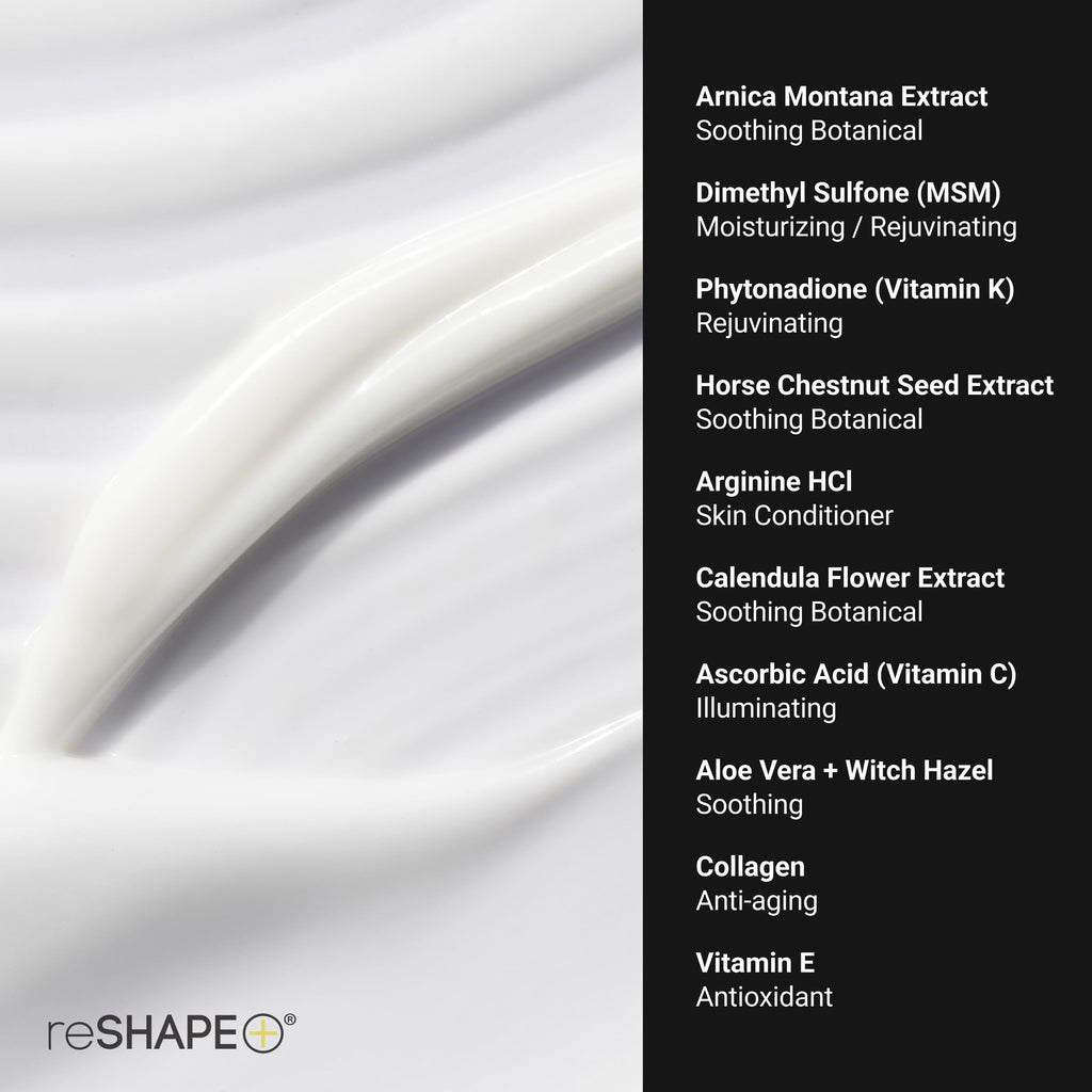 Reshape+ Arnica Bruise Relief Topical Cream For Bruising, Swelling, & Discoloration On Skin, Natural Skin Care Homeopathic Arnica Lotion W/Vitamin K, Horse Chestnut, & Collagen, 8 Fl Oz (2-Pack) Reshape+Buy Supplements Australia
