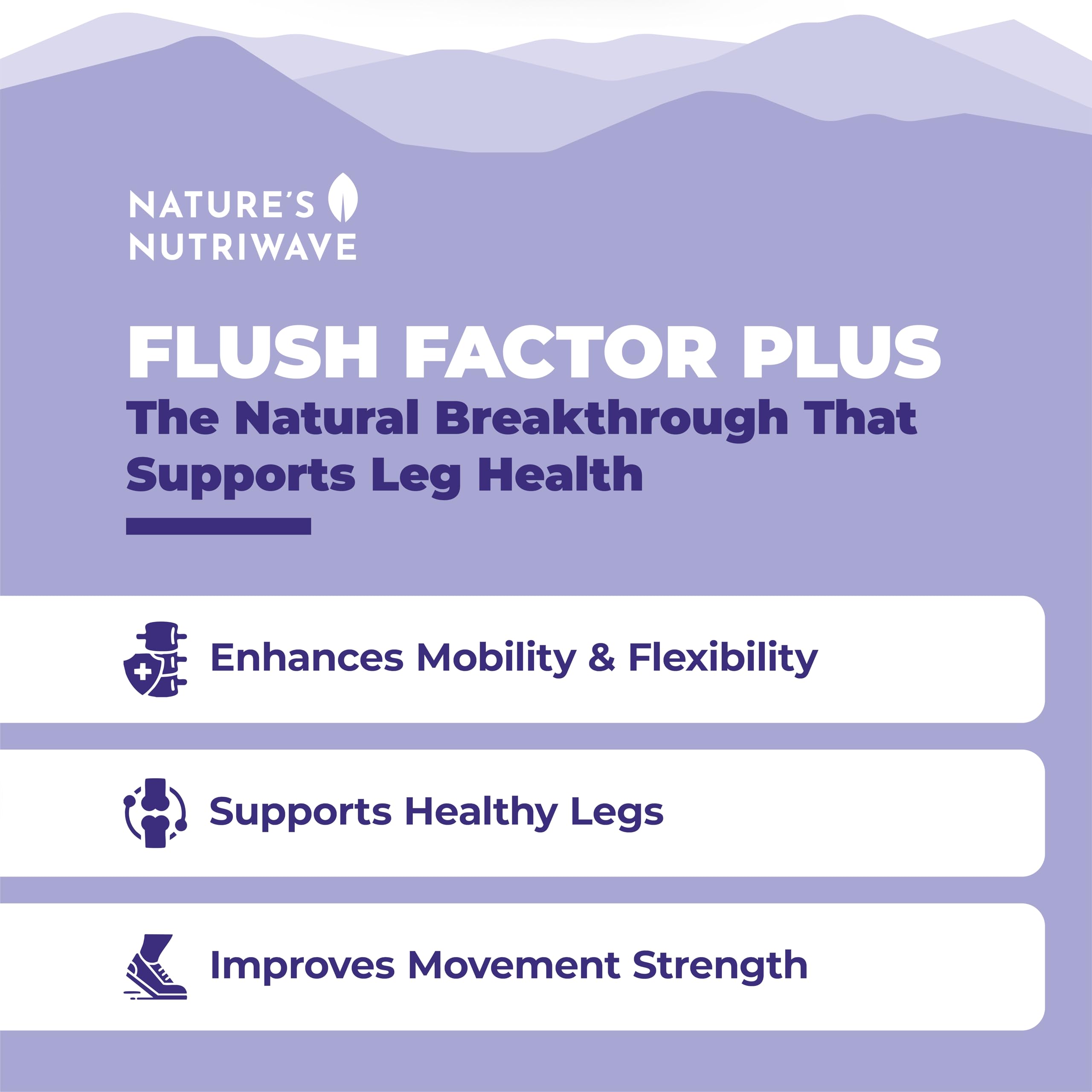 Nature’s NutriWave Flush Factor Plus - Original Formulated FlushFactorPlus for Leg Comfort, 100% Natural Ingredients, Made in USA, No Stimulants | 30 Capsules, 3 Month Supply Nature’s NutriWaveBuy Supplements Australia
