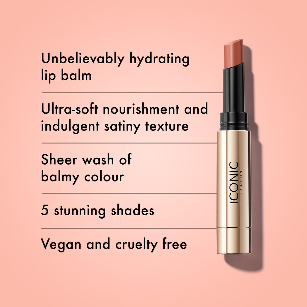 ICONIC LONDON Melting Touch Lip Balm | Hydrating Lip Balm, Non Sticky, Sheer Wash of Colour, Cruelty Free, Vegan Makeup (Love Language) 0.10 Fl oz ICONIC LONDON buy supplements Au