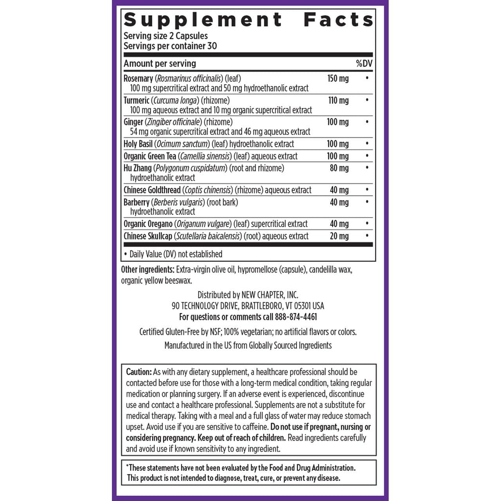 New Chapter Zyflamend™ Joint Supplement & Herbal Pain Relief – 10-in-1 Superfood Blend with Turmeric, Ginger & Green Tea - for Healthy Inflammation Response, Mobility & Flexibility, 60 Capsules New ChapterBuy Supplements Australia