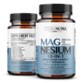 Two bottles of Total Nutra magnesium supplement on a white background