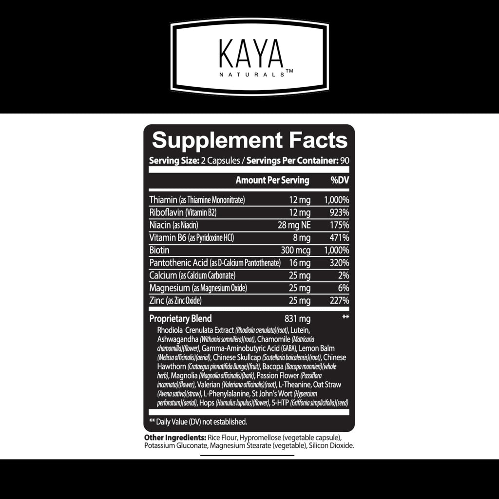 Kaya Naturals - Natural Herbal Support Vitamin Supplement are Designed to Help You find Balance and Relaxation in Your Daily Routine - Vitamin Supplement - 180 Capsules Kaya NaturalsBuy Supplements Australia