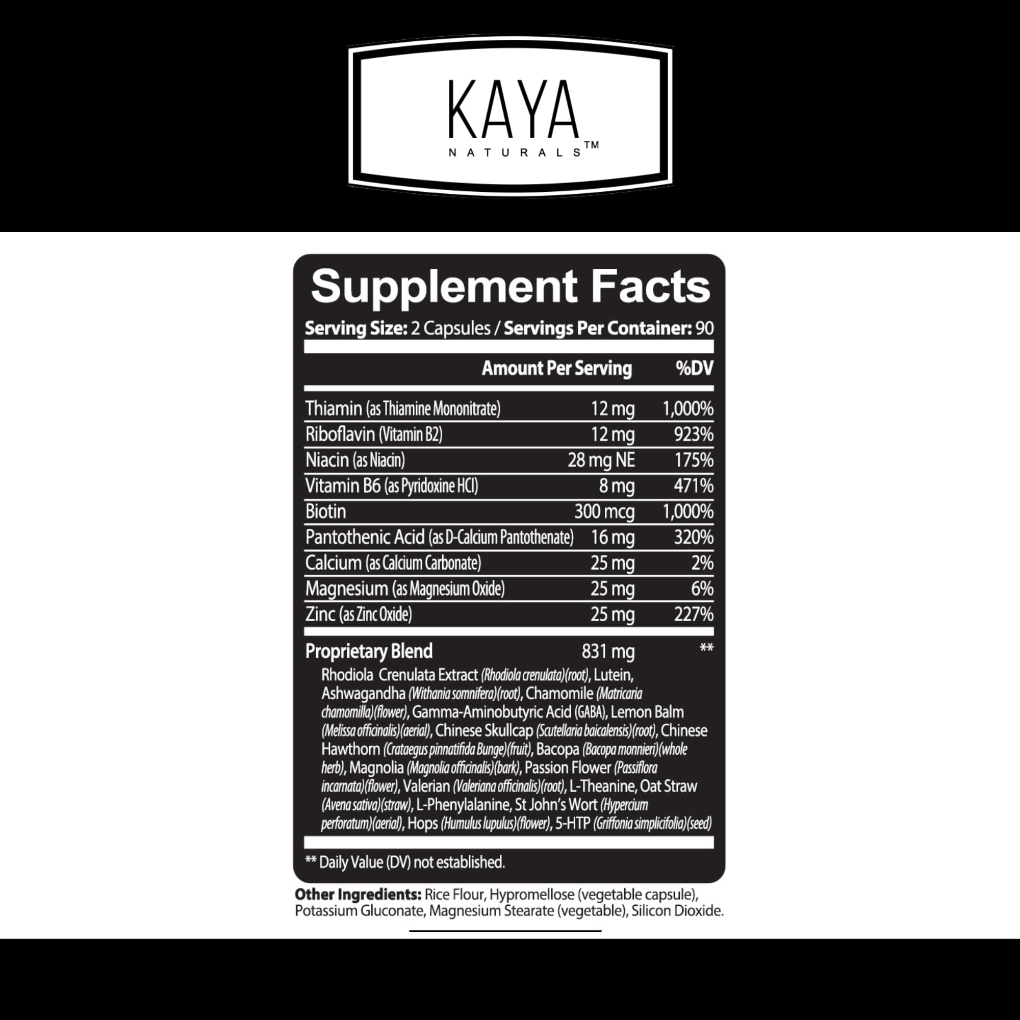 Kaya Naturals - Natural Herbal Support Vitamin Supplement are Designed to Help You find Balance and Relaxation in Your Daily Routine - Vitamin Supplement - 180 Capsules Kaya NaturalsBuy Supplements Australia