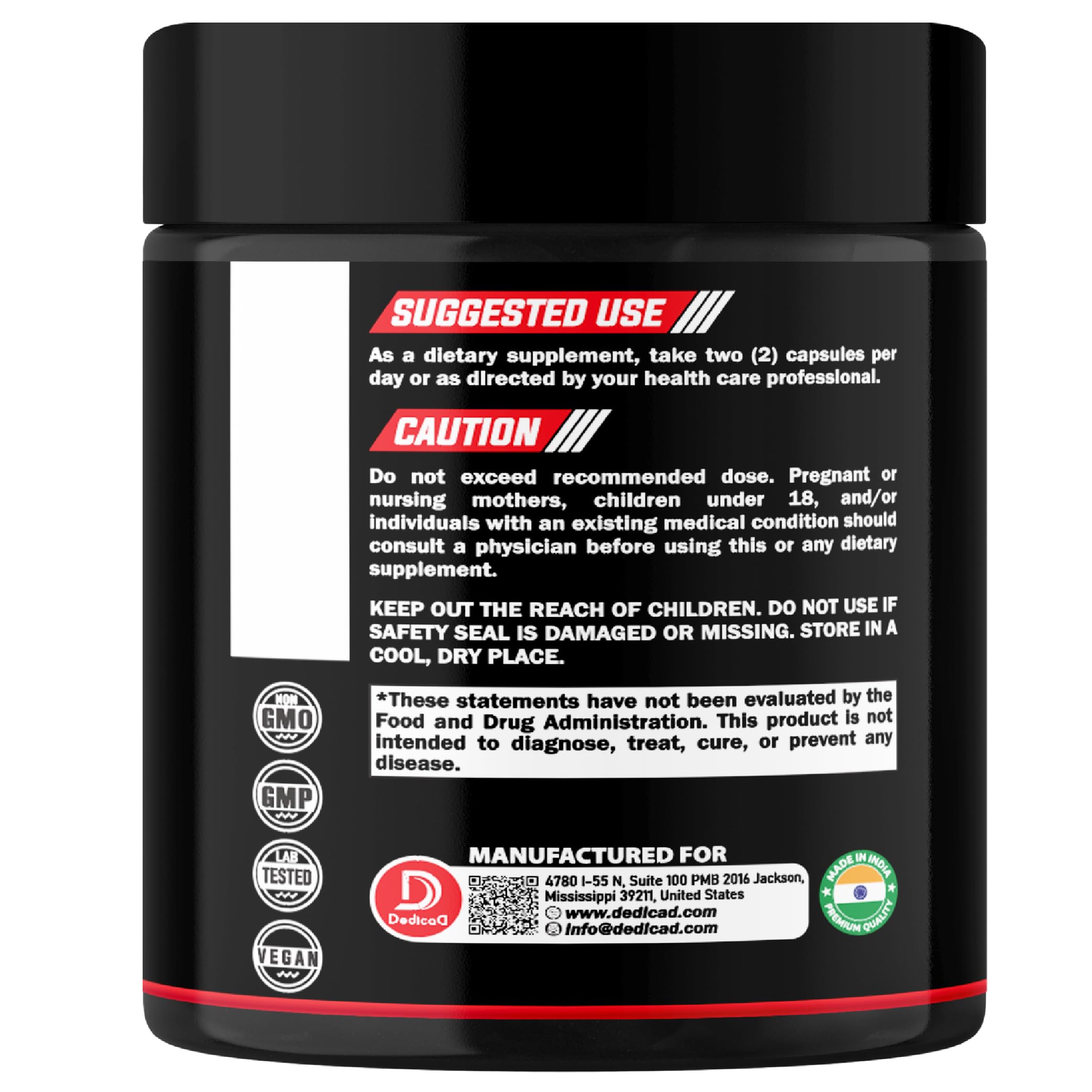 DEDICAD 5 HTP Supplement 1010mg - 60 Capsules - 3in1 Combined with Vitamin B6, L-Tryptophan - Comfortable Mood, Brain Health, Body Management & Immune System Support DEDICAD buy supplements Au