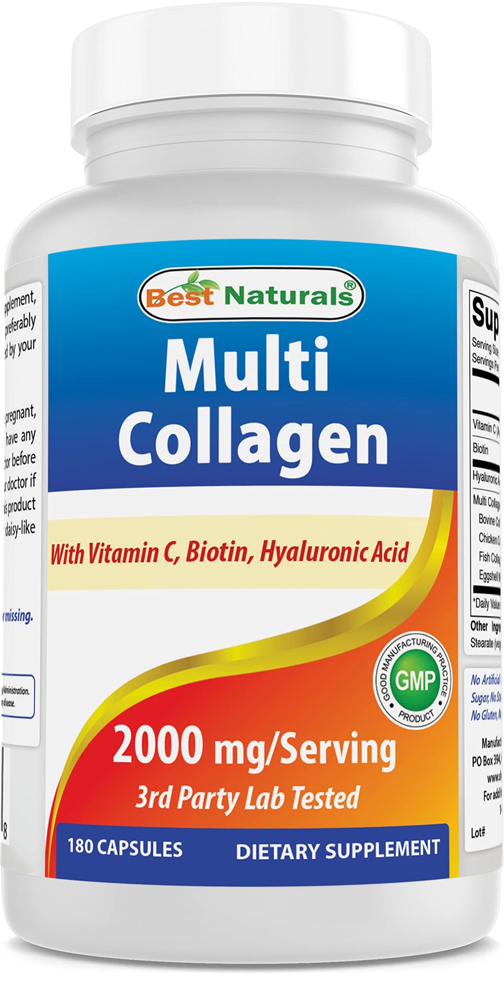 Best Naturals Multi Collagen Pills 2000mg for Women & Men - Hydrolyzed Collagen Peptides Capsules for Hair Skin and Nails with Types I II III V X, Biotin, Hyaluronic Acid & Vitamin C Best Naturals buy supplements Au