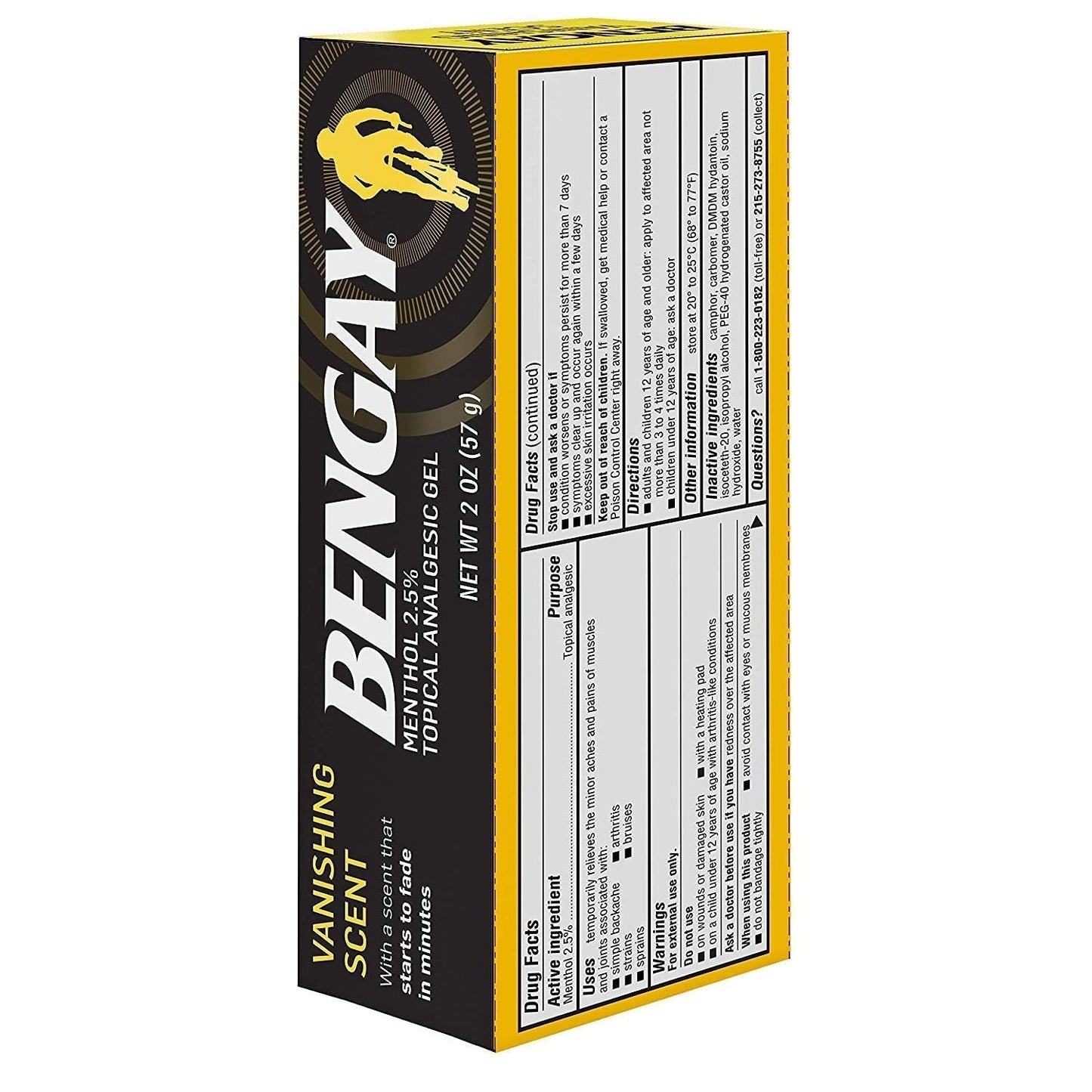 Bengay Menthol 2.5% Topical Analgesic Gel Vanishing Scent 2oz BengayBuy Supplements Australia