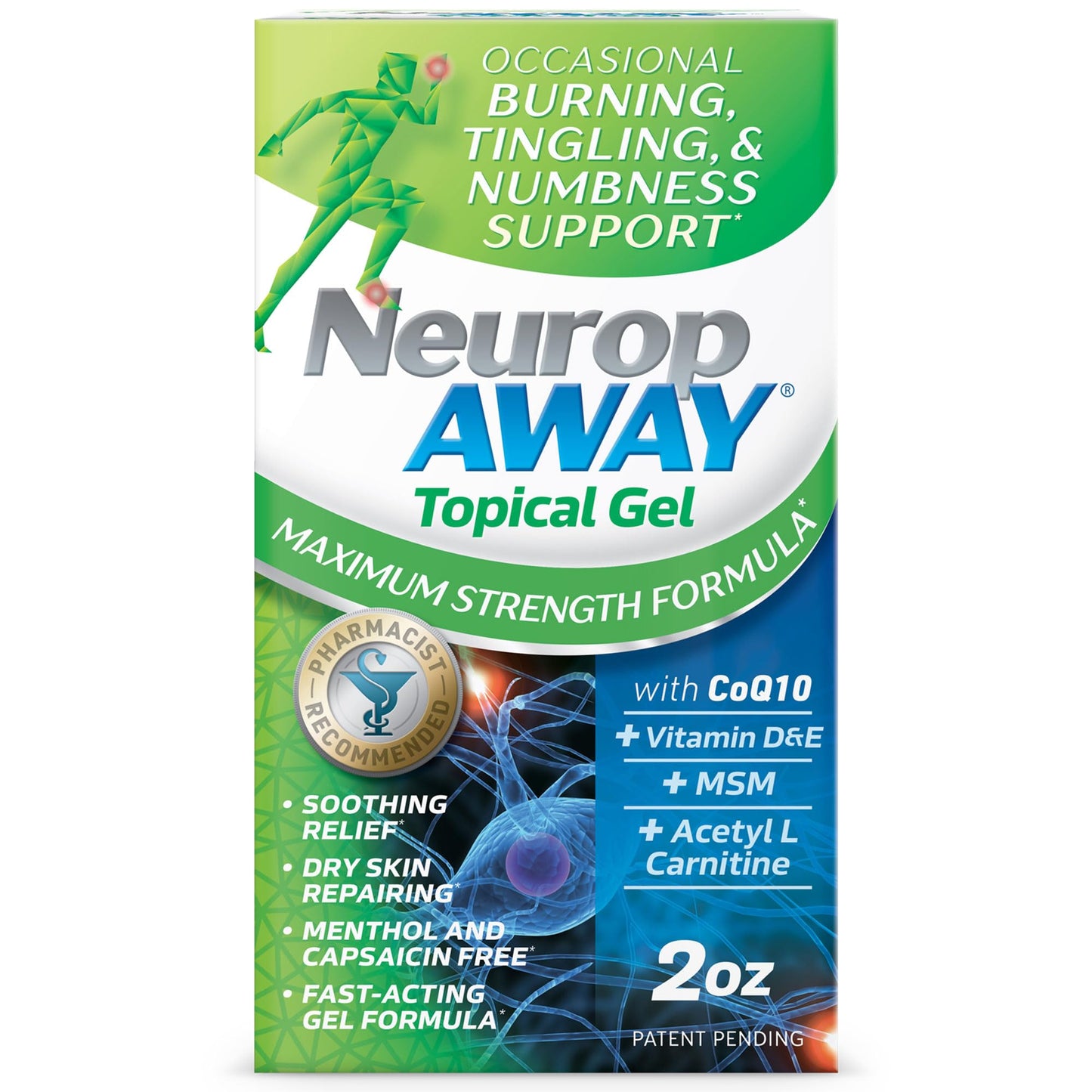 NeuropAWAY® Maximum Strength Gel, for Nerve discomfort, Burning, Tingling, and Numbness 2oz NeuropAWAYBuy Supplements Australia