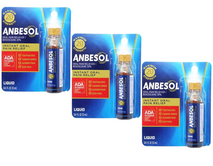 Anbesol Maximum Strength Liquid, 0.41 Fluid Ounce (Pack of 3) YEGEBuy Supplements Australia