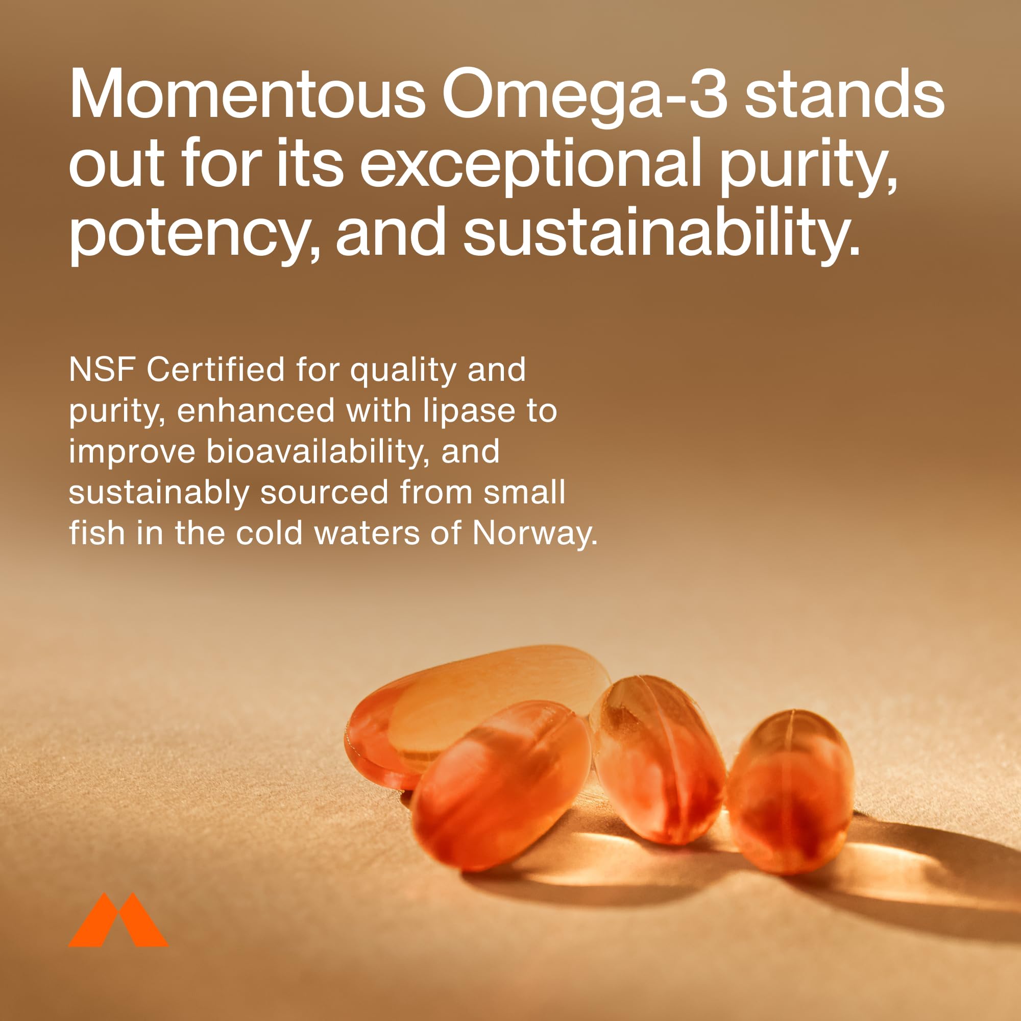 Momentous Omega-3 Fish Oil - High-Potency EPA & DHA Supplement for Men & Women - Supports Heart, Joint, & Brain Health - NSF Certified for Sport - Non-GMO - Gluten-Free - 1,600 mg - 30 Servings MomentousBuy Supplements Australia