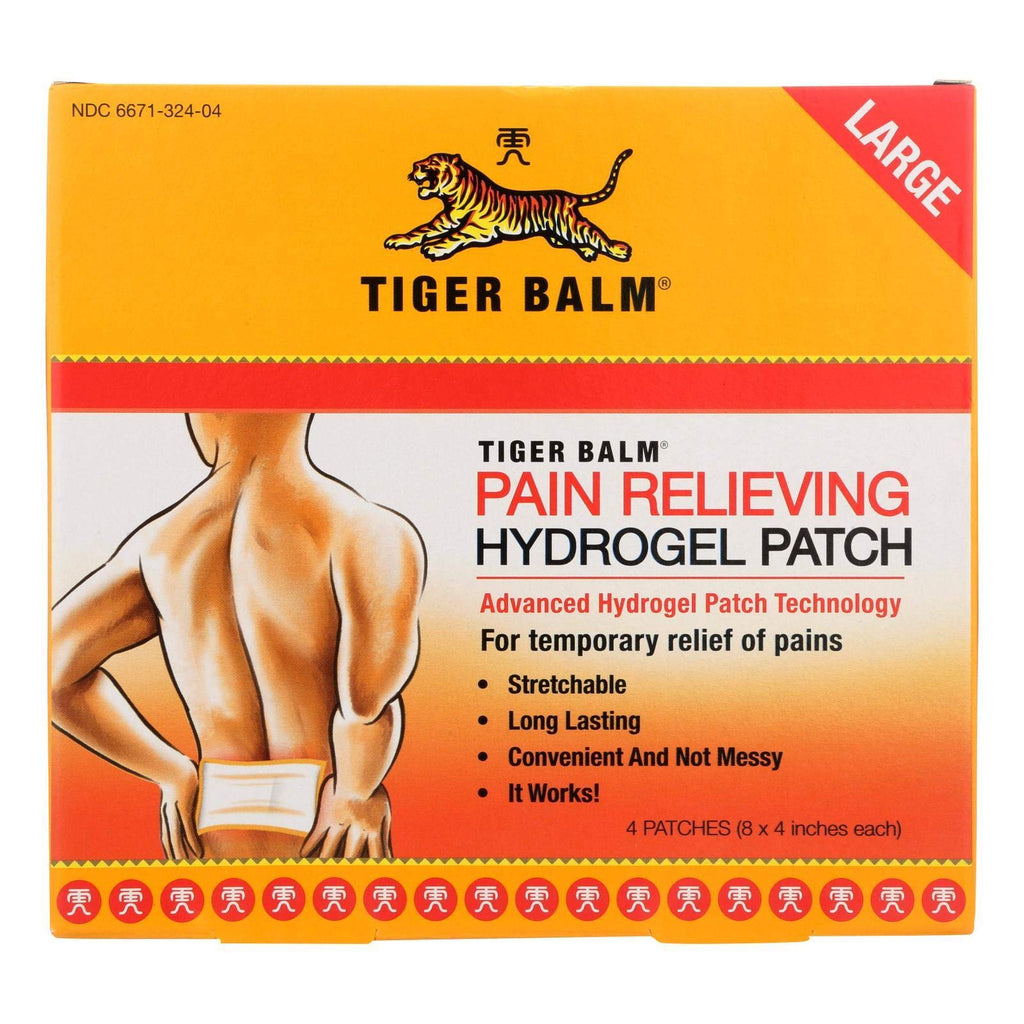 Tiger Balm Pain Relieving Patch Large, 4 Count (Pack of 6) Tiger BalmBuy Supplements Australia