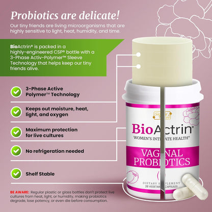 SIGNIFY NATURE Bioactrin Vaginal Probiotics for Women - Bacterial Vaginosis & Yeast Infection Treatment - BV Probiotic - pH Vaginitis Support-28 Pills SIGNIFY NATUREBuy Supplements Australia