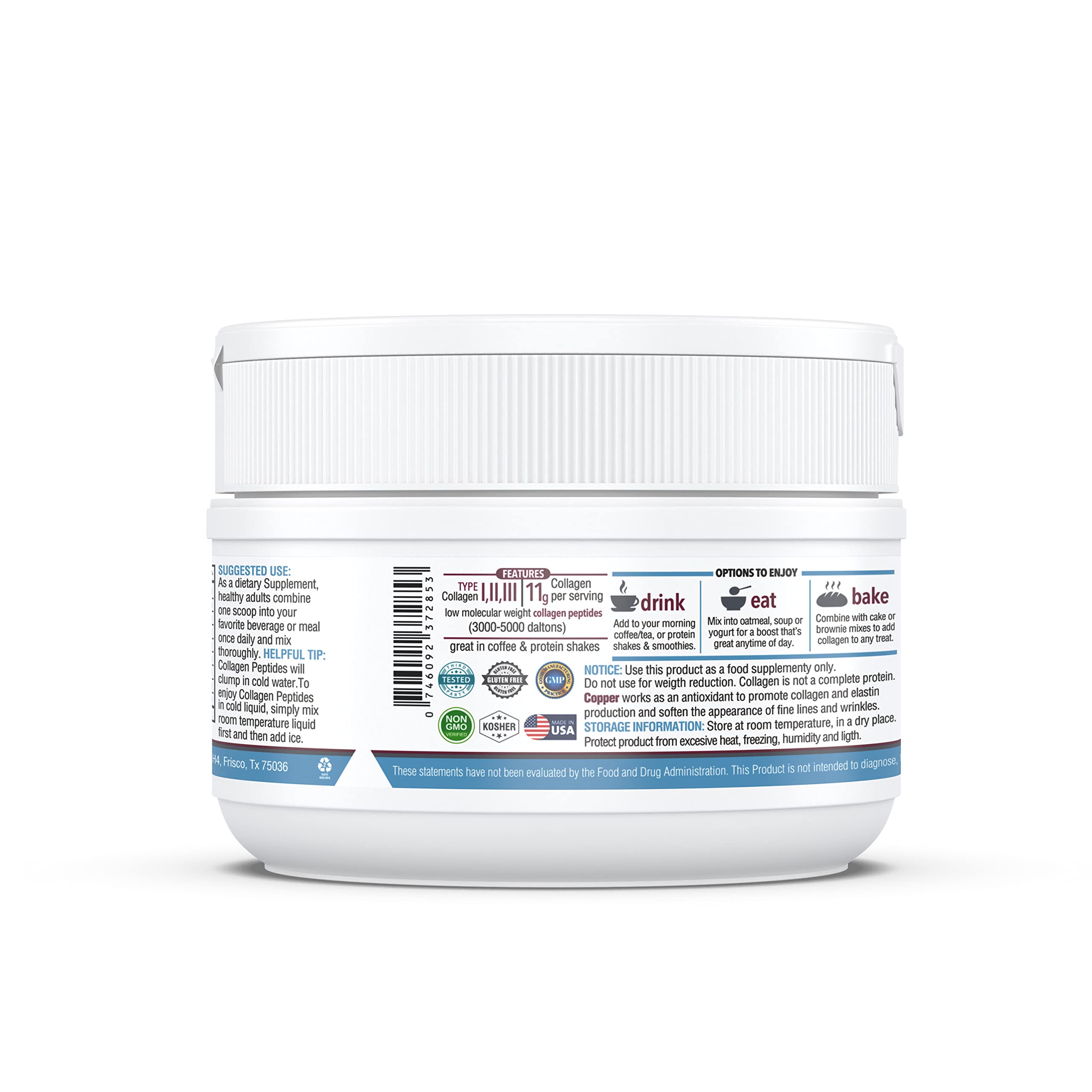 KAPPA NUTRITION Collagen Type I, II, III, 6 Billion Probiotic Acid Resistance, Hyaluronic Acid, Vitamin C, Biotin, Copper and MCT Oil, Beautiful Hair, Nails, & Skin, Collagen Peptides 9 in 1 (11.9oz) KAPPA NUTRITIONBuy Supplements Australia