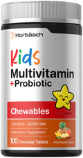 Horbäach Kids Multivitamin with Probiotics | 100 Chewable Tablets | Fruit Punch Flavor | Vegetarian, Non-GMO, Gluten Free Children's Supplement HorbäachBuy Supplements Australia