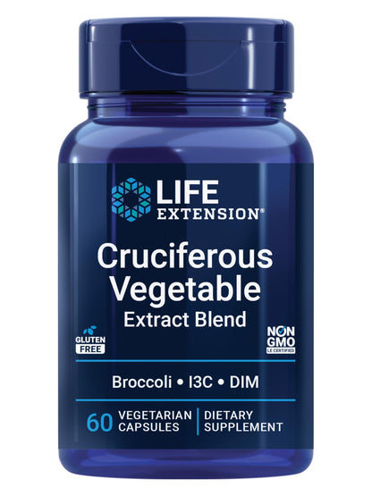 Life Extension Cruciferous Vegetable Extract Blend, Broccoli Extract, I3C, Helps Maintain DNA Health & Already Healthy Hormone Levels, Gluten Free, Non-GMO, Vegetarian, 60 Capsules Life ExtensionBuy Supplements Australia