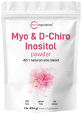 Micro Ingredients Myo-Inositol & D-Chiro Inositol Powder, 1lb (221 Servings) | 40:1 Ideal Ratio Inositol Supplement for Women | Supports Hormonal Balance