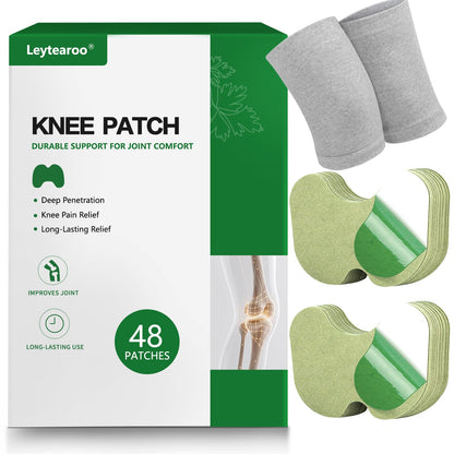 Leytearoo Knee Paches, 48PCS Herbal Knee Patch,Pain Relief Patches,One Pair Knee Sleeves,Long Lasting Relief of Joint LeytearooBuy Supplements Australia