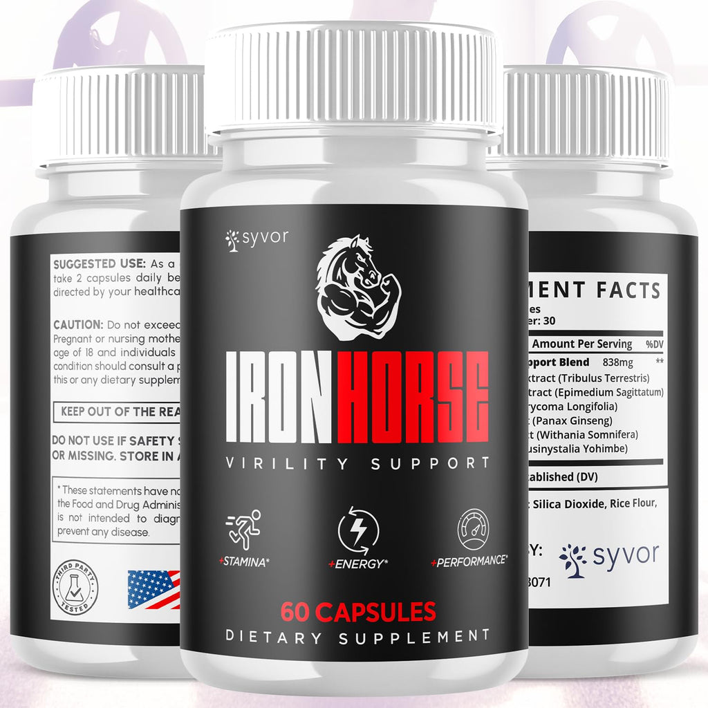 Iron Horse Supplement Pills, Official Iron Horse Pills for Men with All Natural Ingredients, Advanced IronHorse Capsules Designed to Support Health and Wellness with Premium Vitamins (60 Capsules) SyvorBuy Supplements Australia